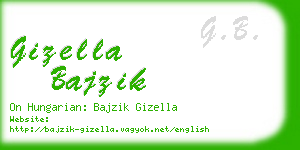 gizella bajzik business card